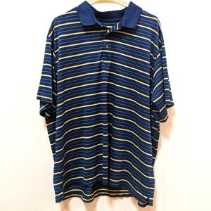 George Golf Men's Short Sleeve Striped Polo Shirt Size 2XL